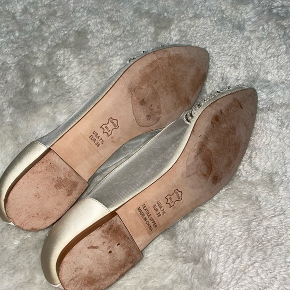 Bella Belle Hailey Transparent Cinderella Flats Tiffany Blue Sole Bridal Wedding - Picture 8 of 8